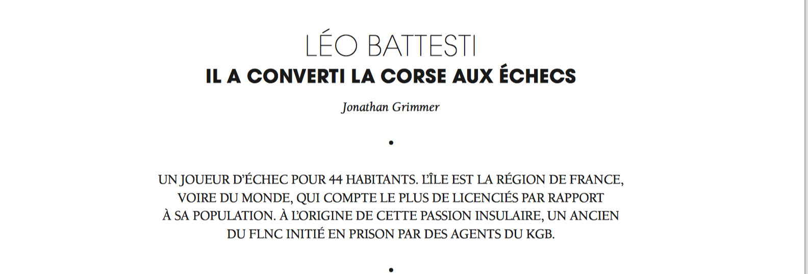 We Demain : Les Échecs en Corse "un exemple, dont la France entière pourrait s’inspirer"