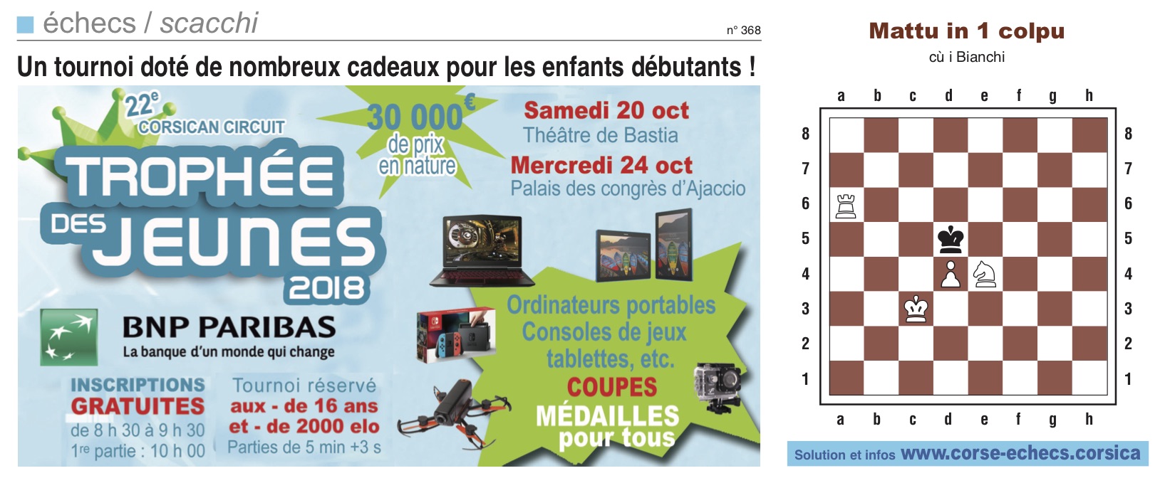 Corse-Matin du 30 septembre 2018