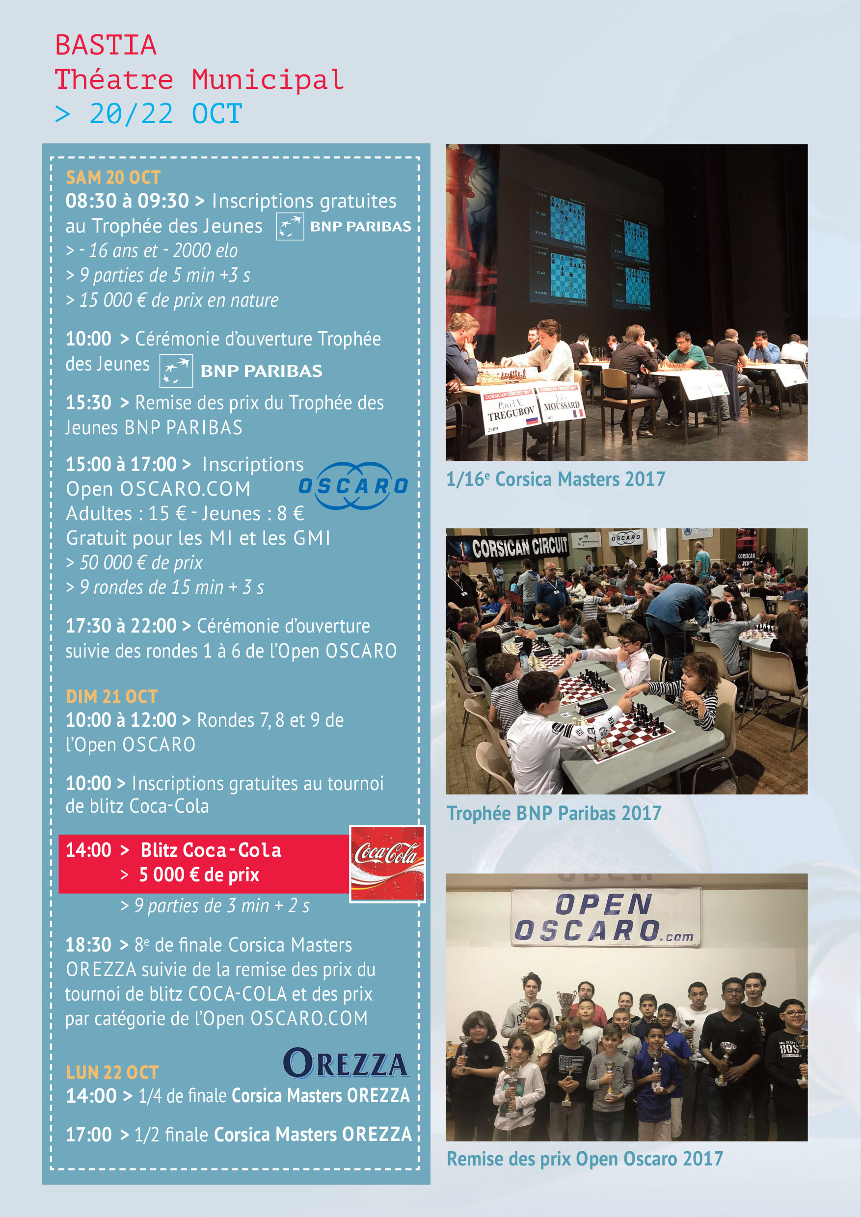Open Oscaro : une pléïade de Grand-Maîtres et Maîtres internationaux Open Oscaro : une pléïade de Grand-Maîtres et Maîtres internationaux