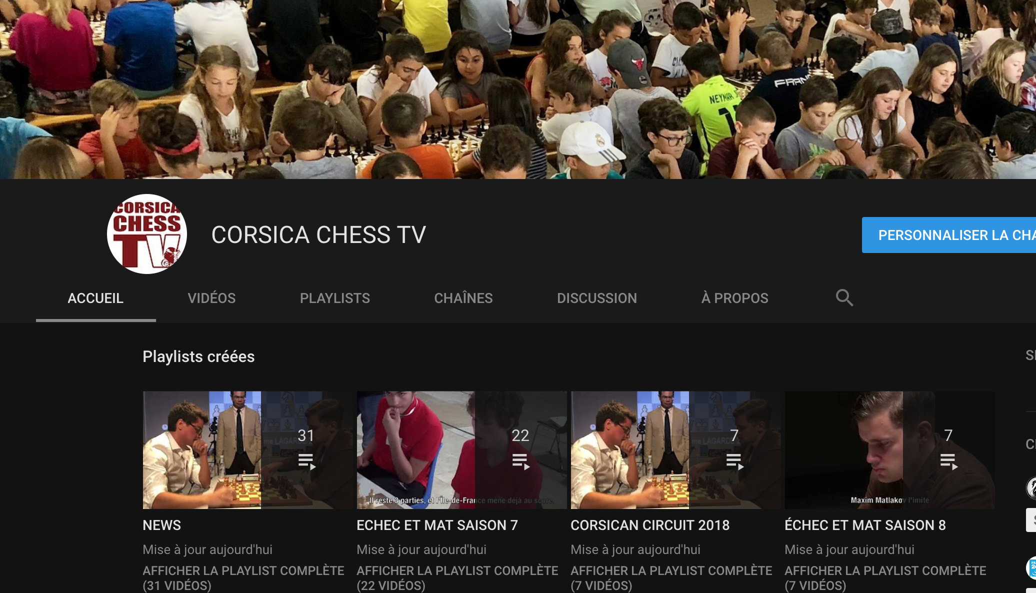 Abonnez-vous à notre chaîne YouTube Corsica Chess TV !
