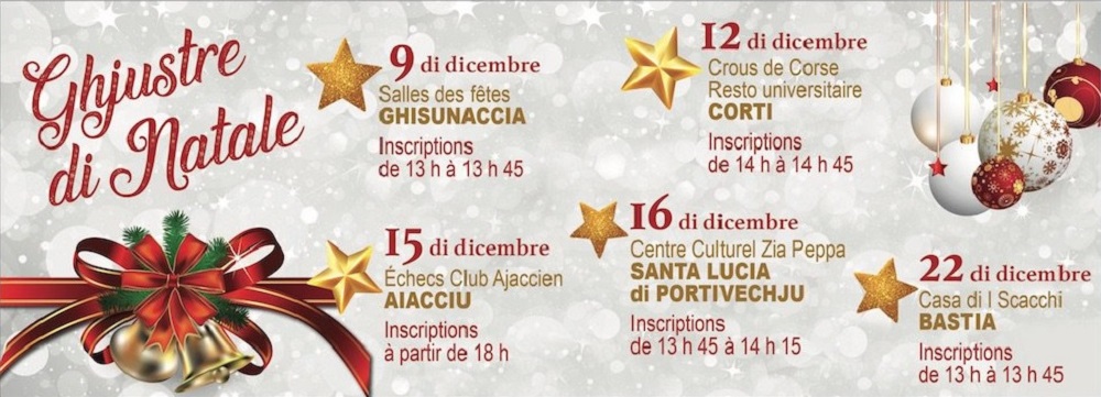 Ghjustre di Natale in tutt'a Corsica ! Ghjustre di Natale in tutt'a Corsica !