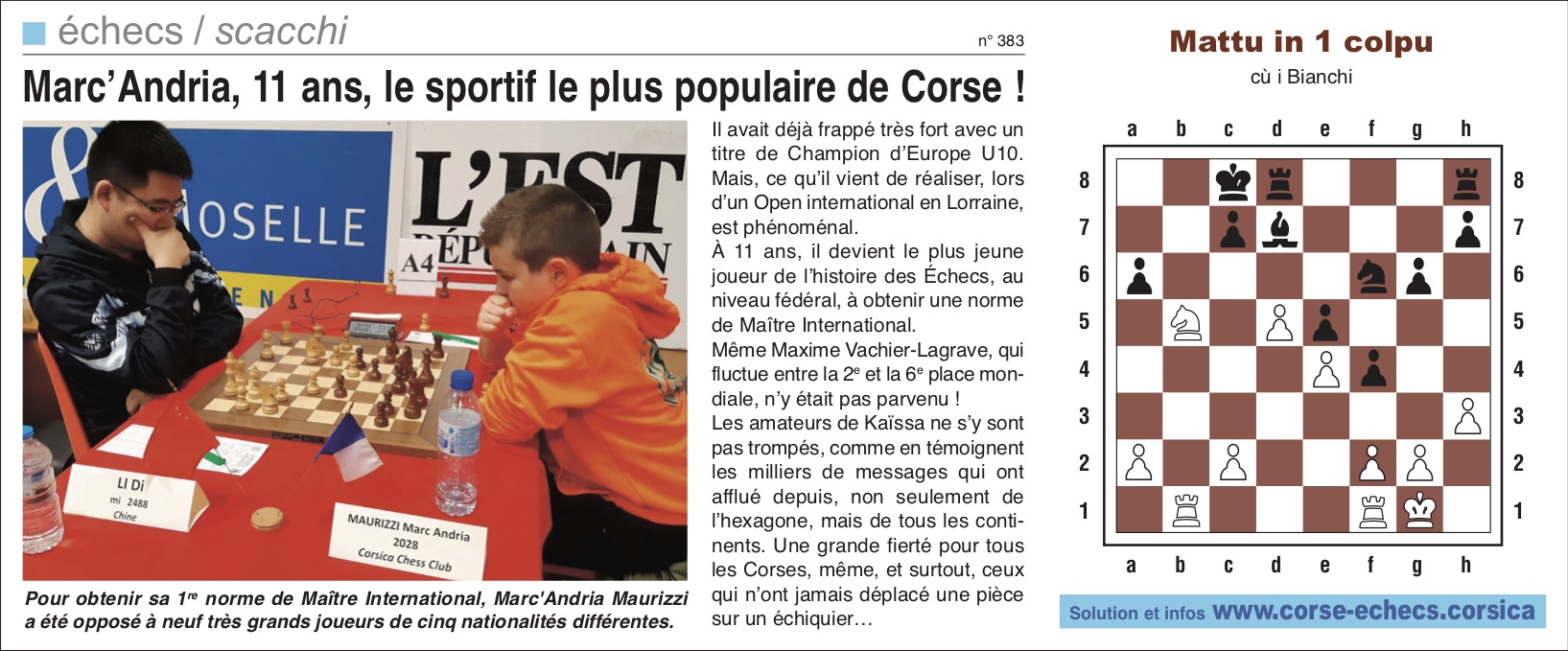 Corse-Matin du 13 janvier 2019