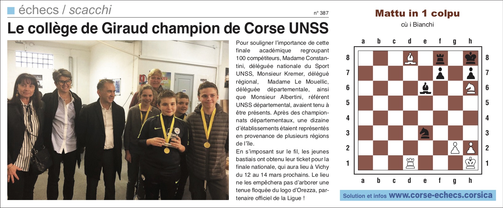 Corse-Matin du 10 février 2019