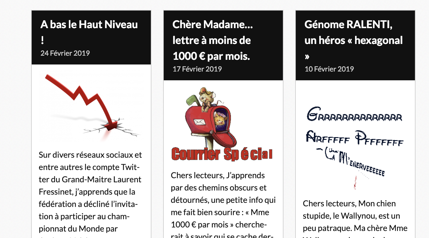 Infos sur les crises actuelles au sein de la FFE, un blog fort intéressant...