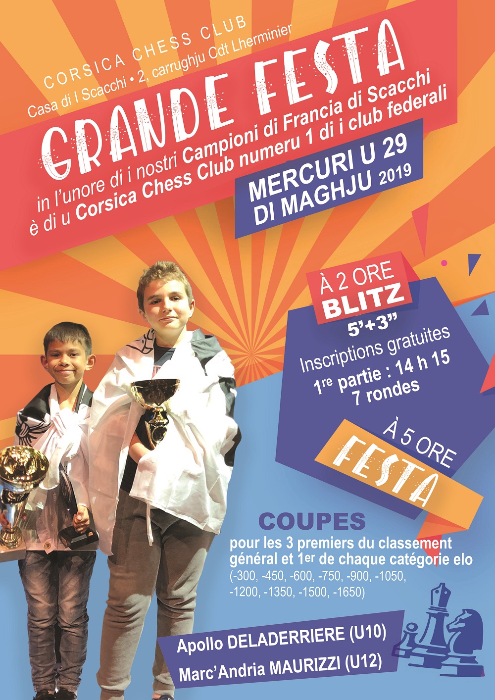 Les champions de France honorés par la municipalité de Ghisunaccia