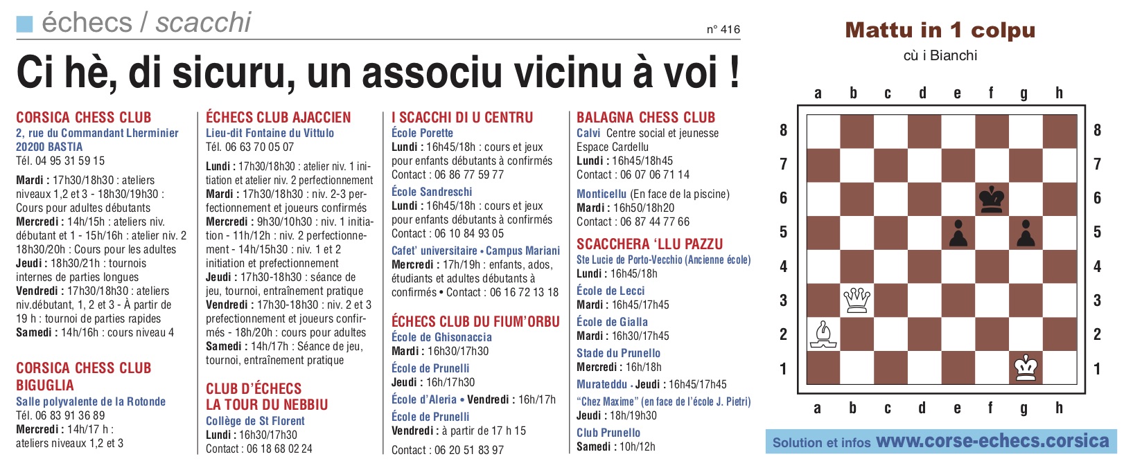 Corse-Matin du 15 septembre 2019