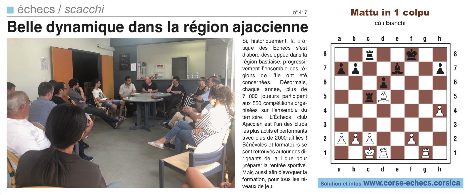 Corse-Matin du 22 septembre 2019