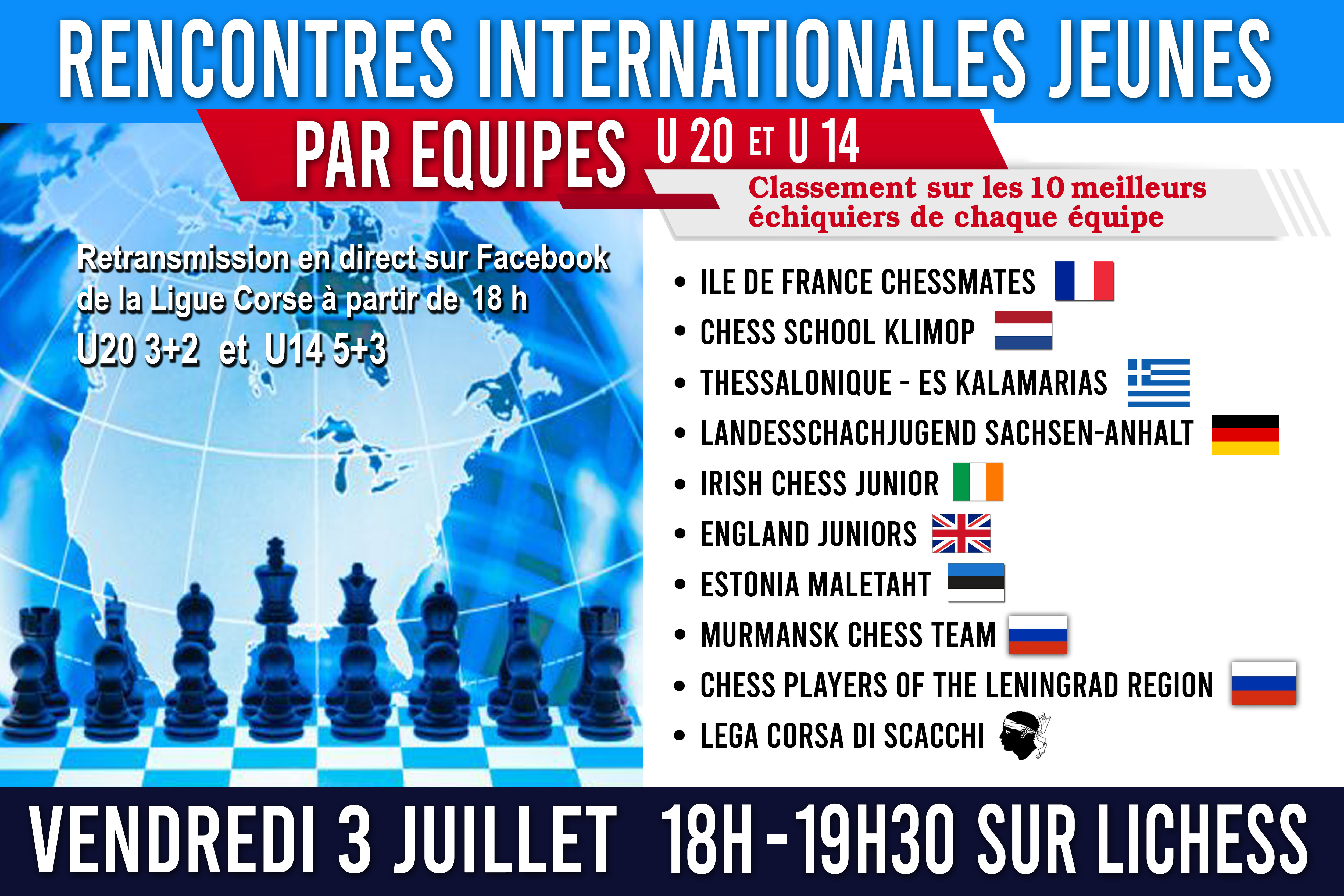 European Chessmates : une 3e place en U20 et une 5e place en U14 !