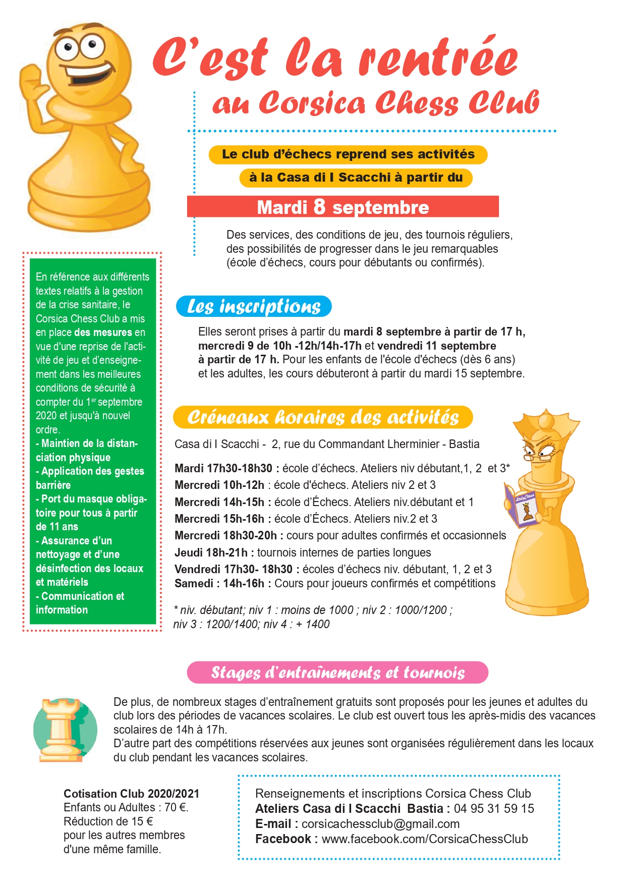 C'est la rentrée au Corsica Chess Club