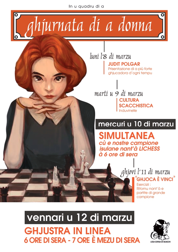 A Lega Corsa di Scacchi urganizeghja a so prima edizione di « A Settimana di a Donna » ! La ligue Corse d'échecs organise sa première édition de « La semaine de la femme » ! 