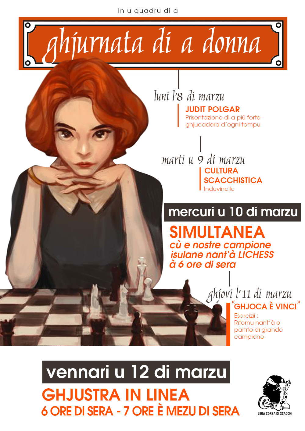 A Lega Corsa di Scacchi urganizeghja a so prima edizione di « A Settimana di a Donna » ! La ligue Corse d'échecs organise sa première édition de « La semaine de la femme » ! 