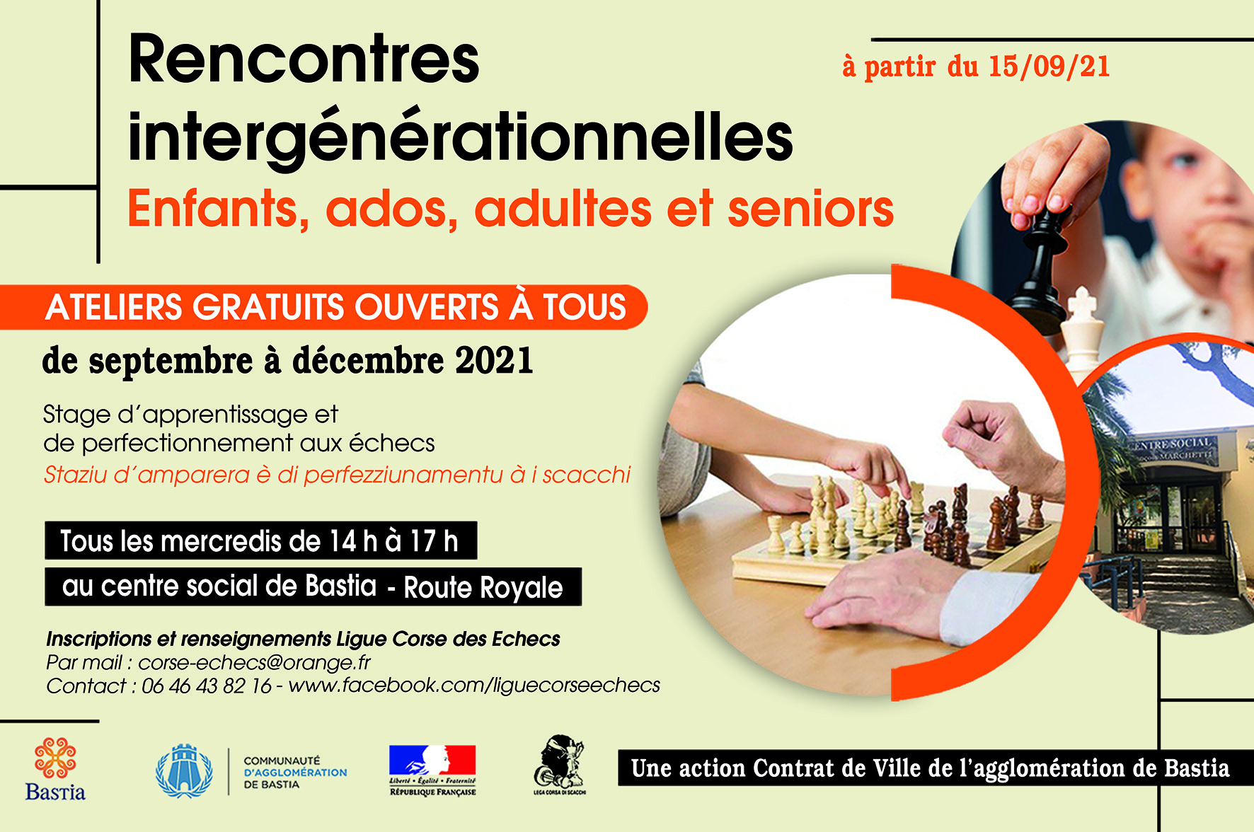 Des rencontres intergénérationnelles autour du jeu déchecs au Centre social de Paese Novu !