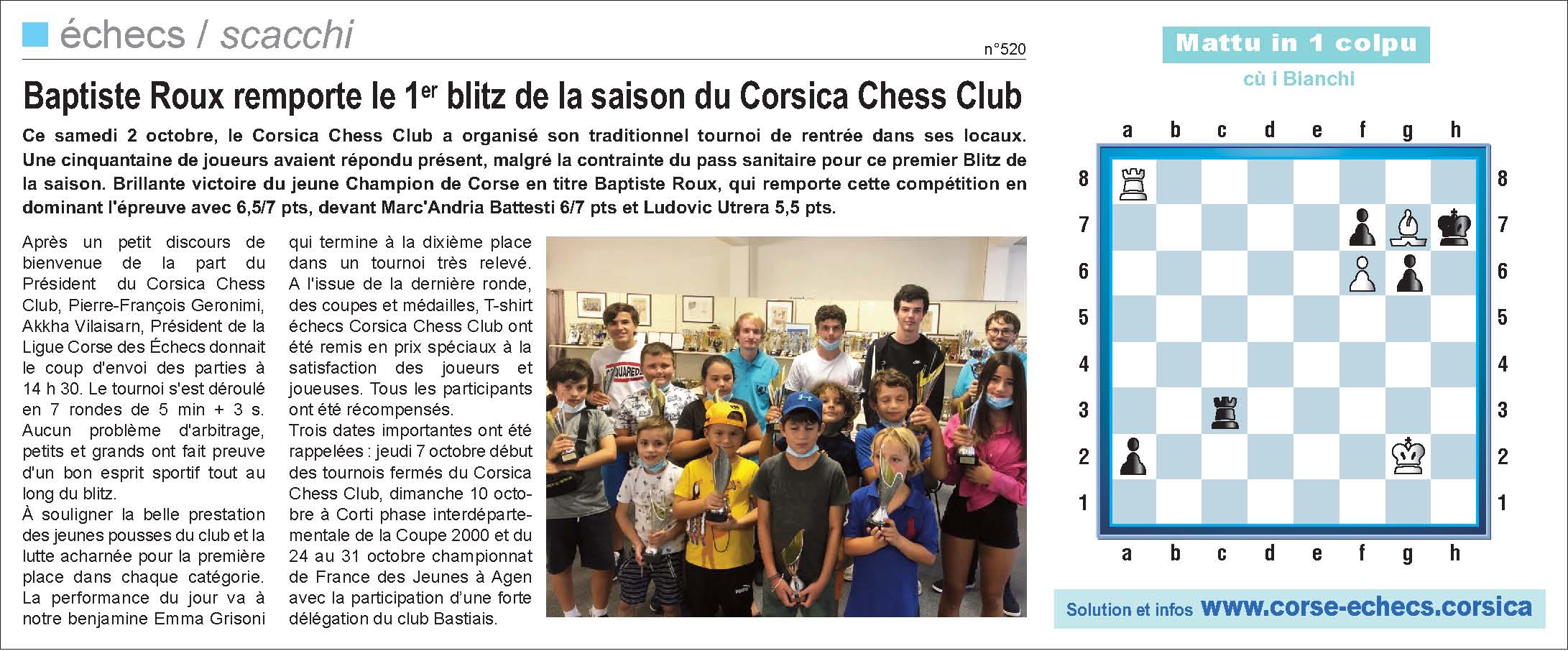 Corse-Matin du 10 octobre 2021