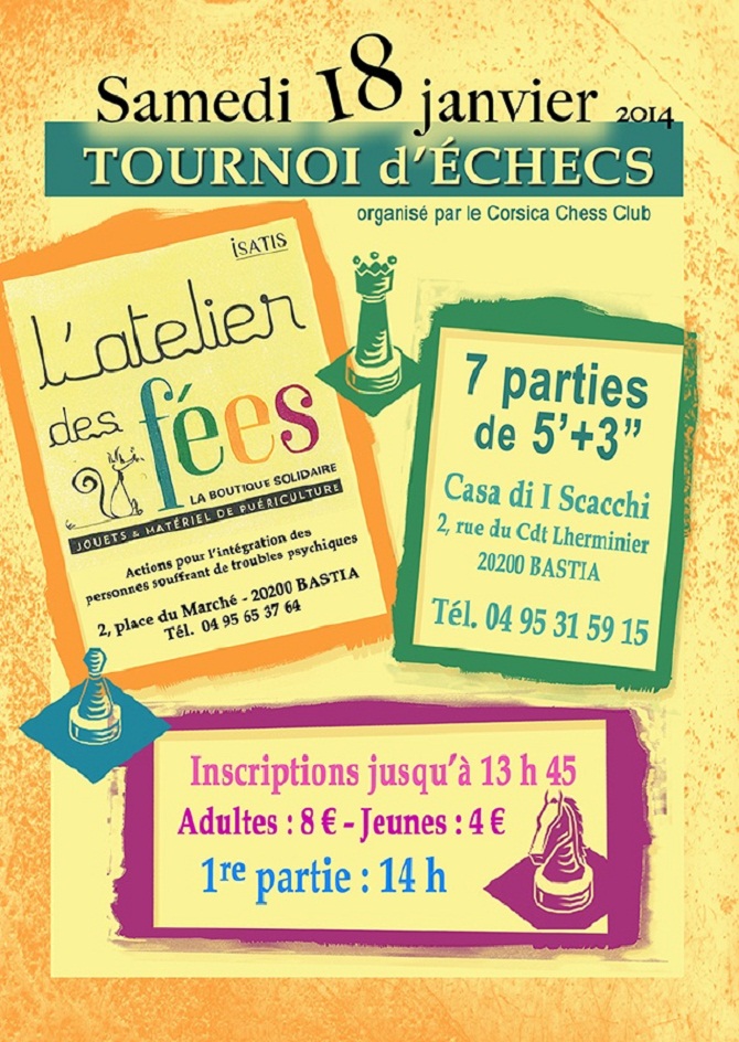 Belle solidarité à Bastia avec l'atelier des Fées " : 103 joueurs ! Belle solidarité à Bastia avec l'atelier des Fées " : 103 joueurs !
