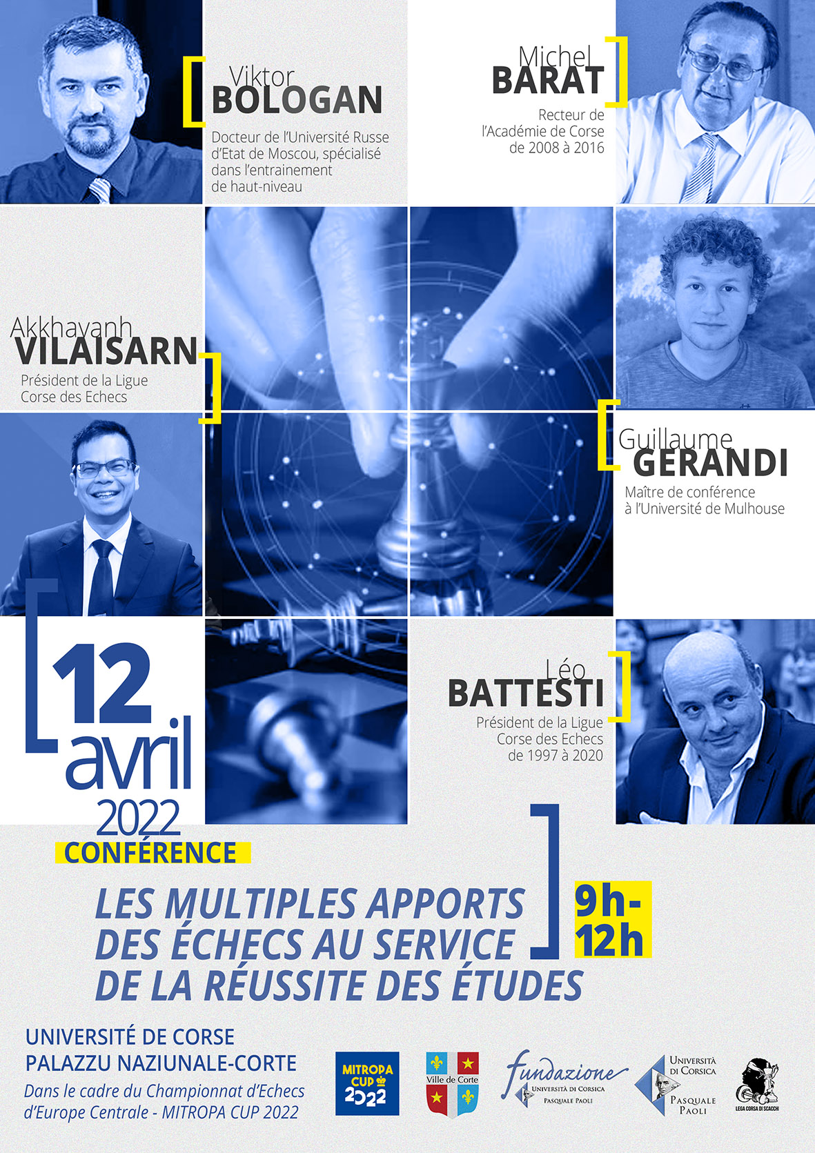 Le Palazzu Naziunale, tiers-lieu de l’université de Corse, a servi d'écrin au colloque "Les multiples apports des échecs au service de la réussite des études"