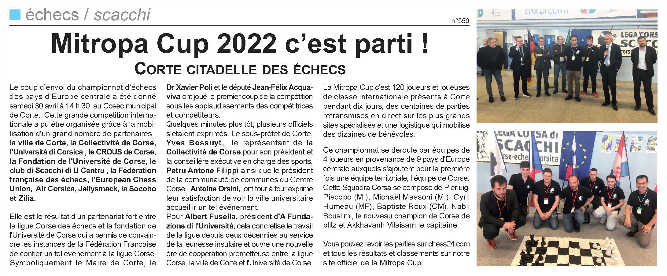 Corse-Matin du 8 mai 2022