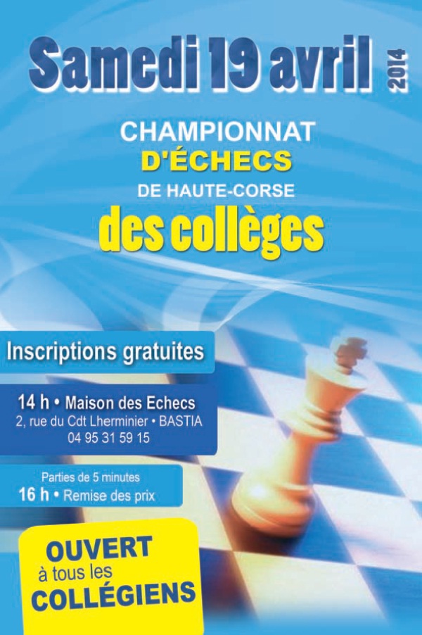 Championnat des collèges 2014 à  Bastia