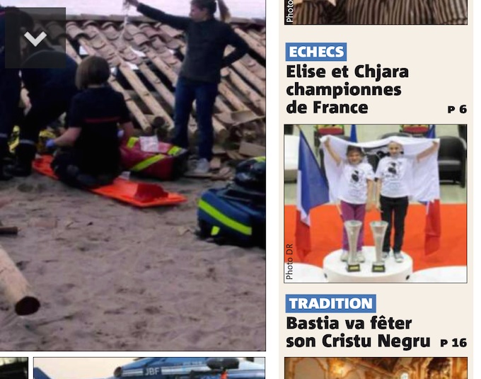 Chjara et Elise, "Les reines des Echecs", à la Une de la presse insulaire