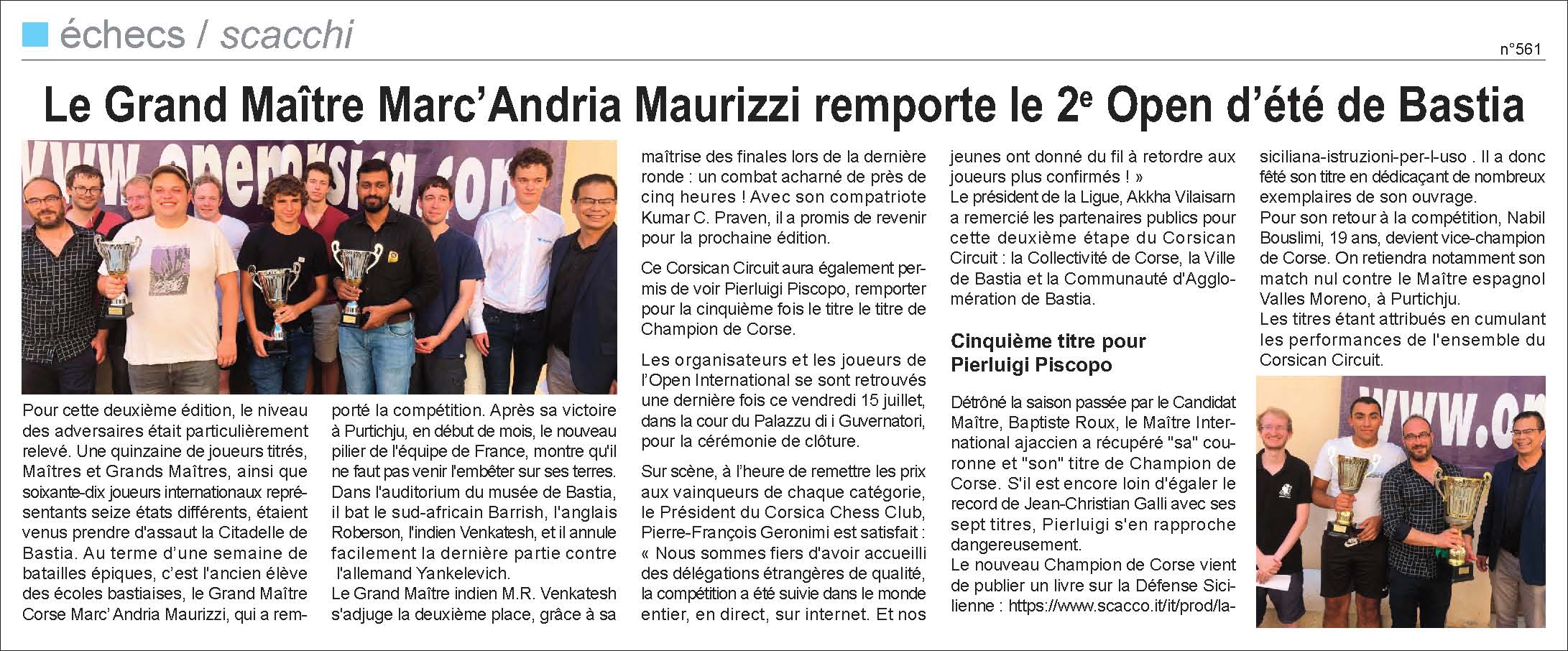 Corse-Matin du 24 juillet 2022