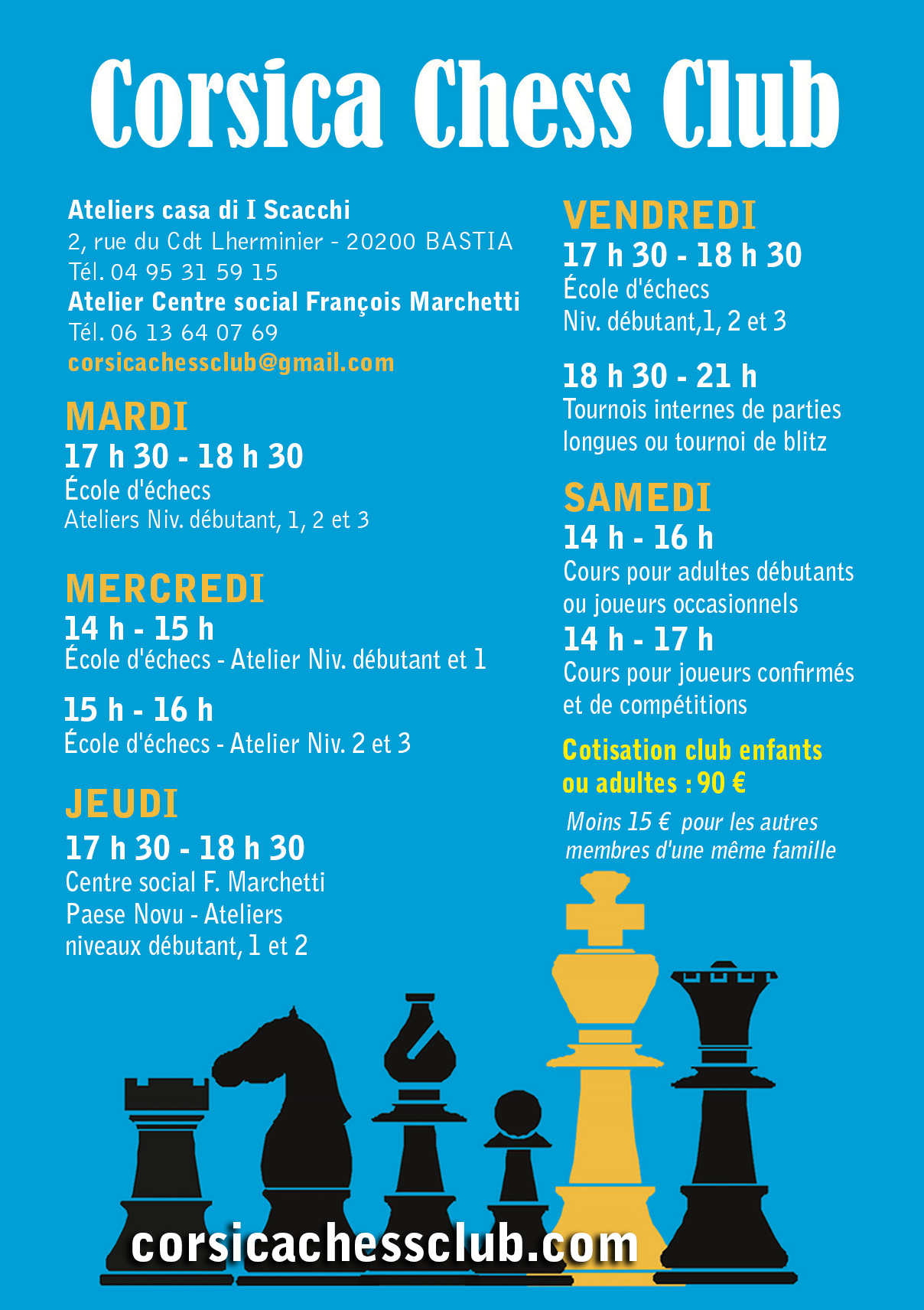 Pè i scacchi dinò, hè a rientrata !  Pè i scacchi dinò, hè a rientrata !