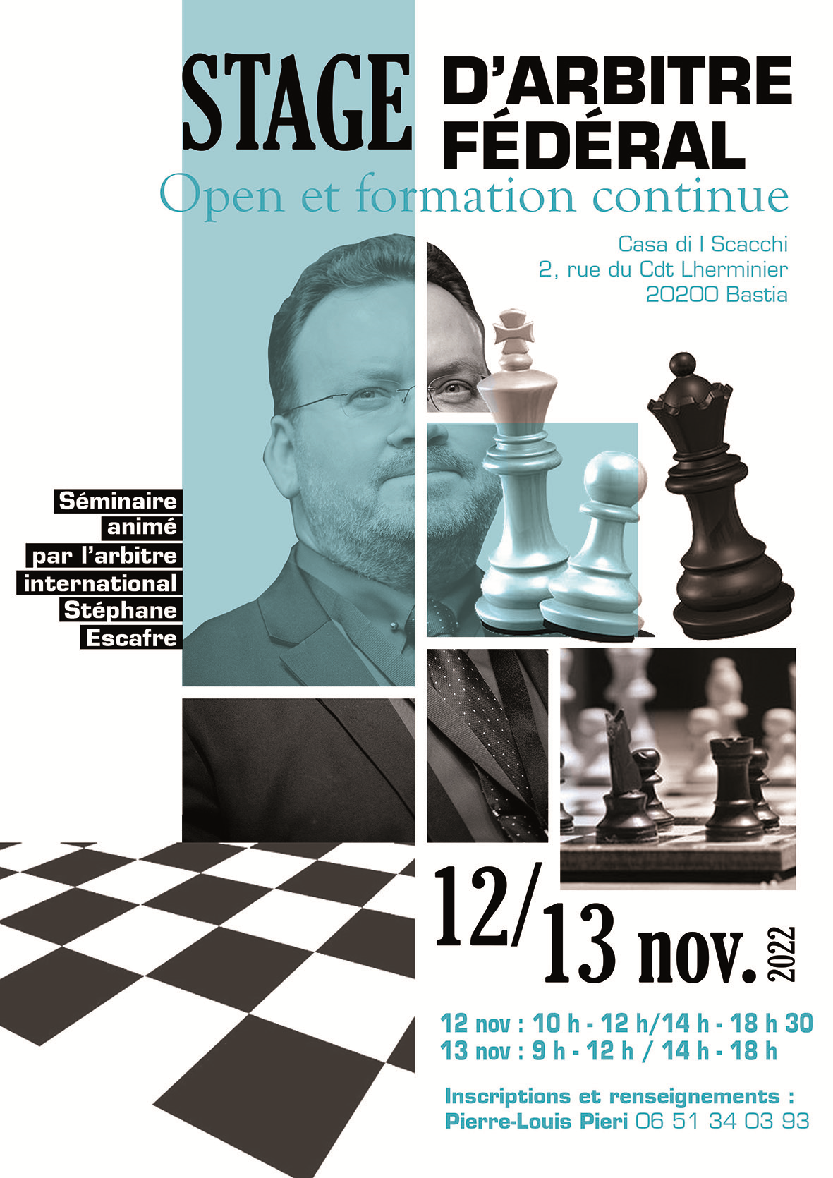 Stage d'Arbitre Fédéral Open et formation continue  Stage d'Arbitre Fédéral Open et formation continue