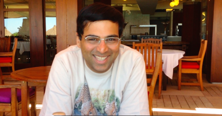 Vishy Anand à Portivechju en mai 2014