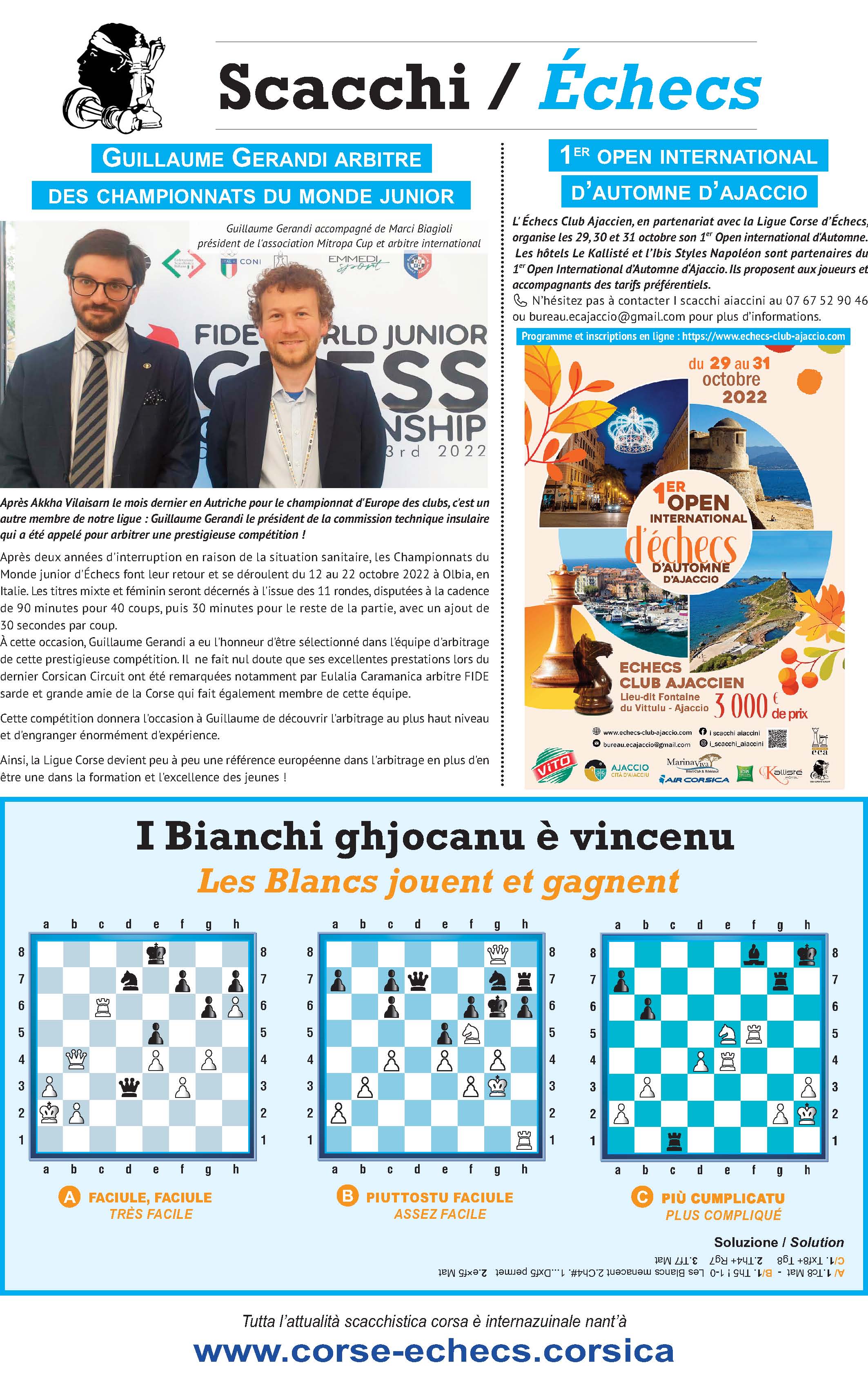 Settimana du 21 octobre 2022