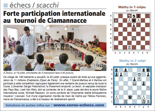Corse-Matin du 27 Juillet 2014