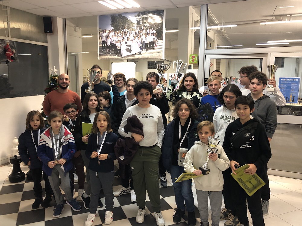 Serge Guillemart et Ludovic Utrera premiers ex-æquo de l’Open de Noël du Corsica Chess Club !