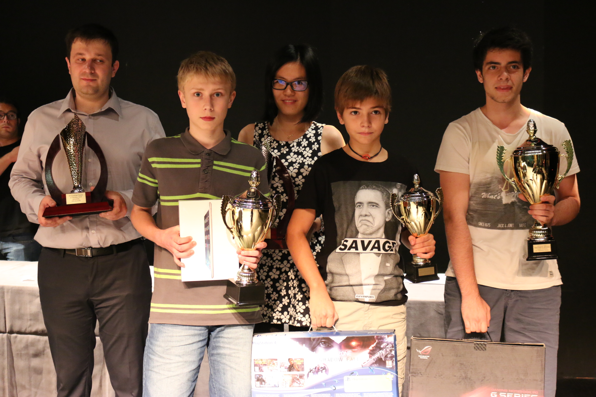 Le podium du Trophée BNP avec les 2 finalistes du Corsica Masters