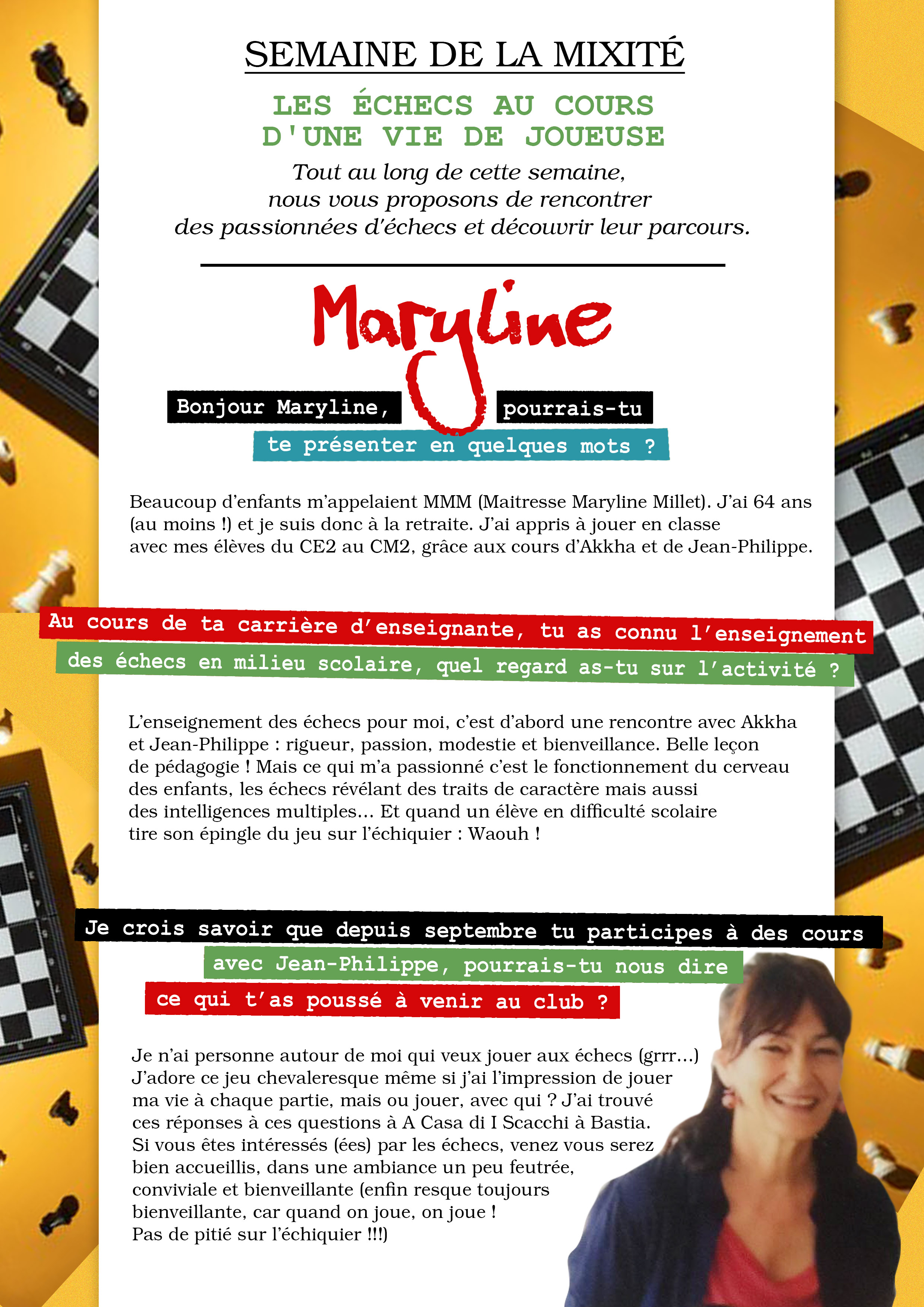 Les échecs au féminin : découvrez le parcours de passionnées à travers la semaine de la Mixité