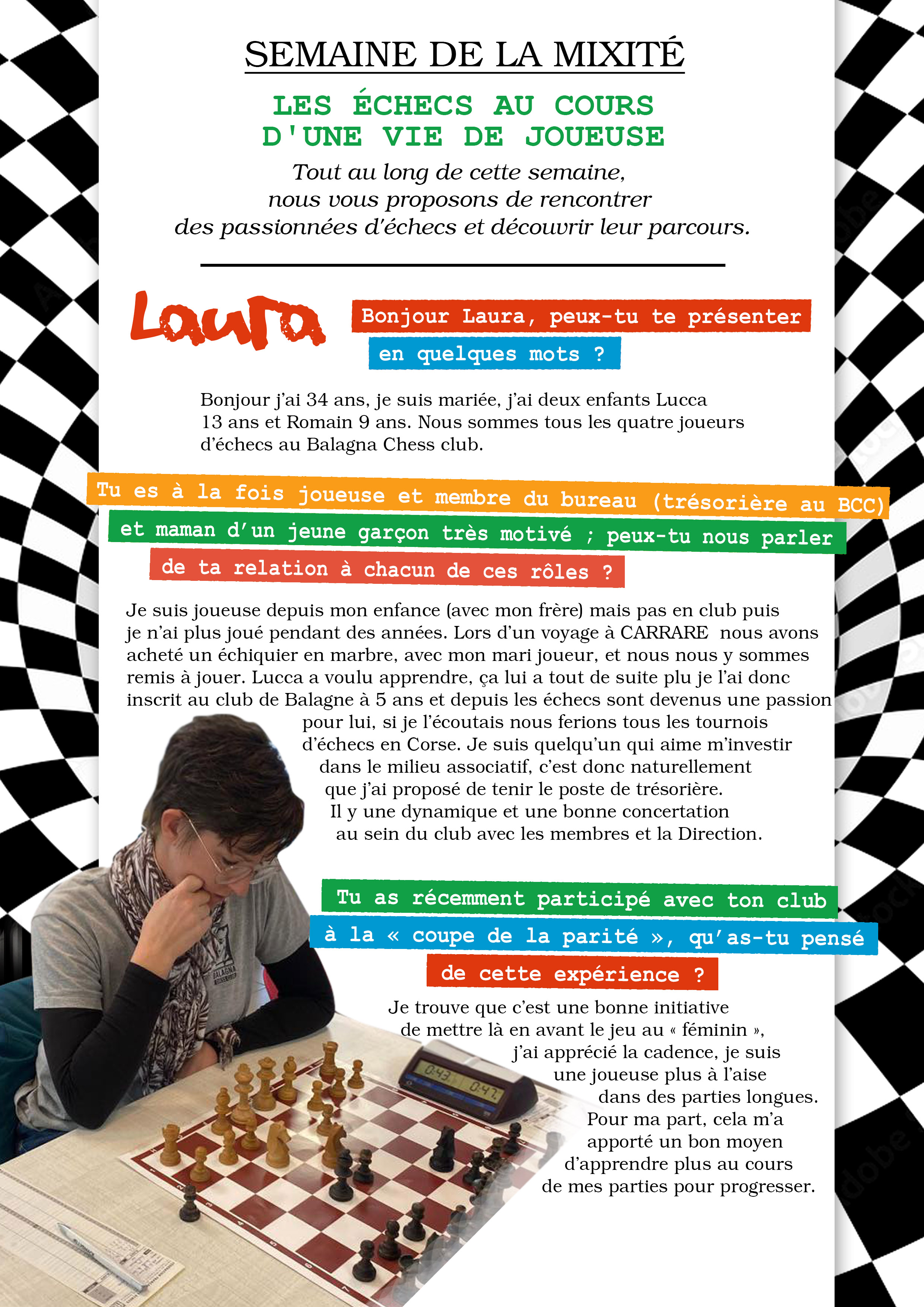 Les échecs au féminin : découvrez le parcours de passionnées à travers la semaine de la Mixité