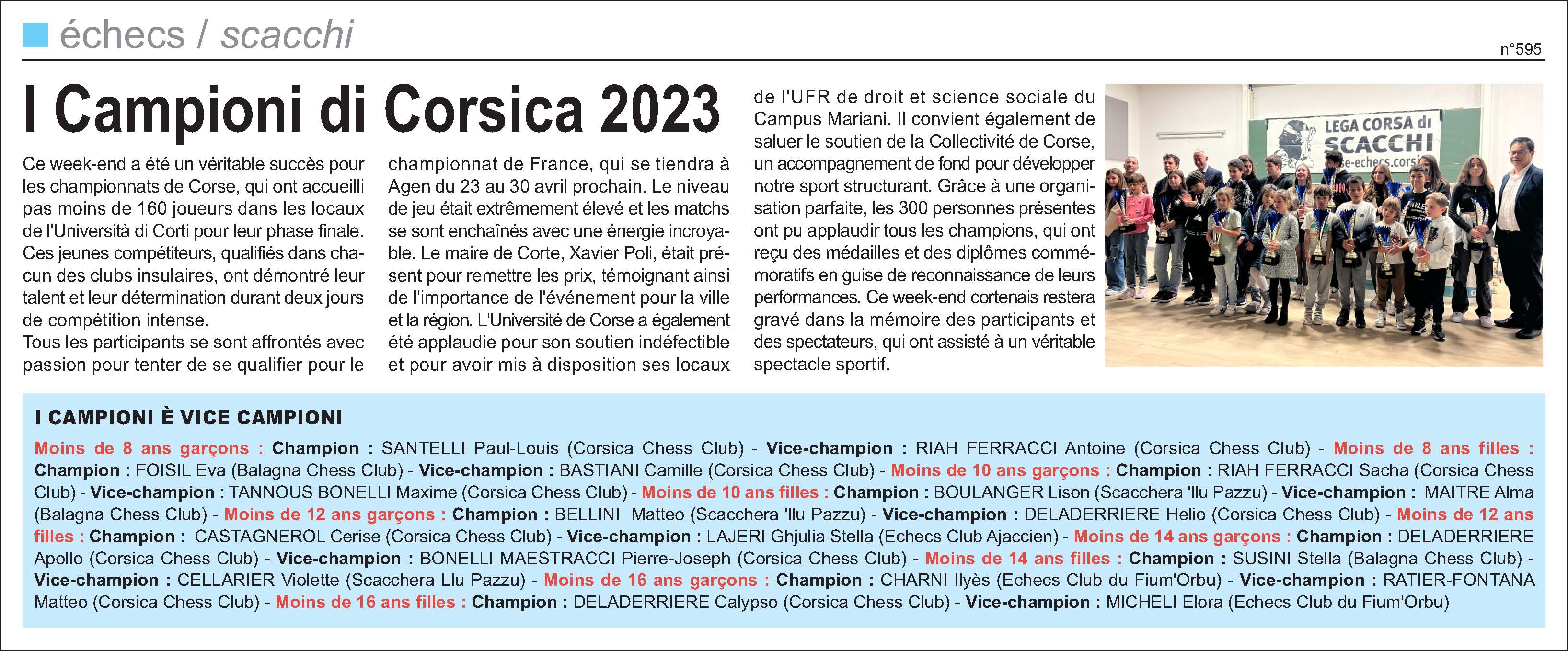 Corse-Matin du 19 mars 2023
