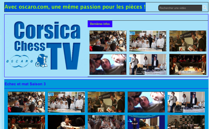 Vous avez déjà plusieurs centaines de videos disponible sur video.corse-echecs.com Vous avez déjà plusieurs centaines de videos disponible sur video.corse-echecs.com