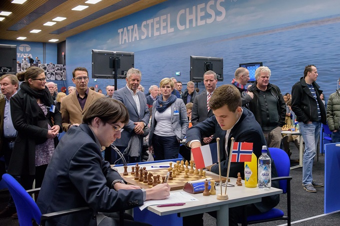 La défense Grunfeld de Maxime Vachier Lagrave n'a pas faillie contre le champion du monde Magnus Carlsen