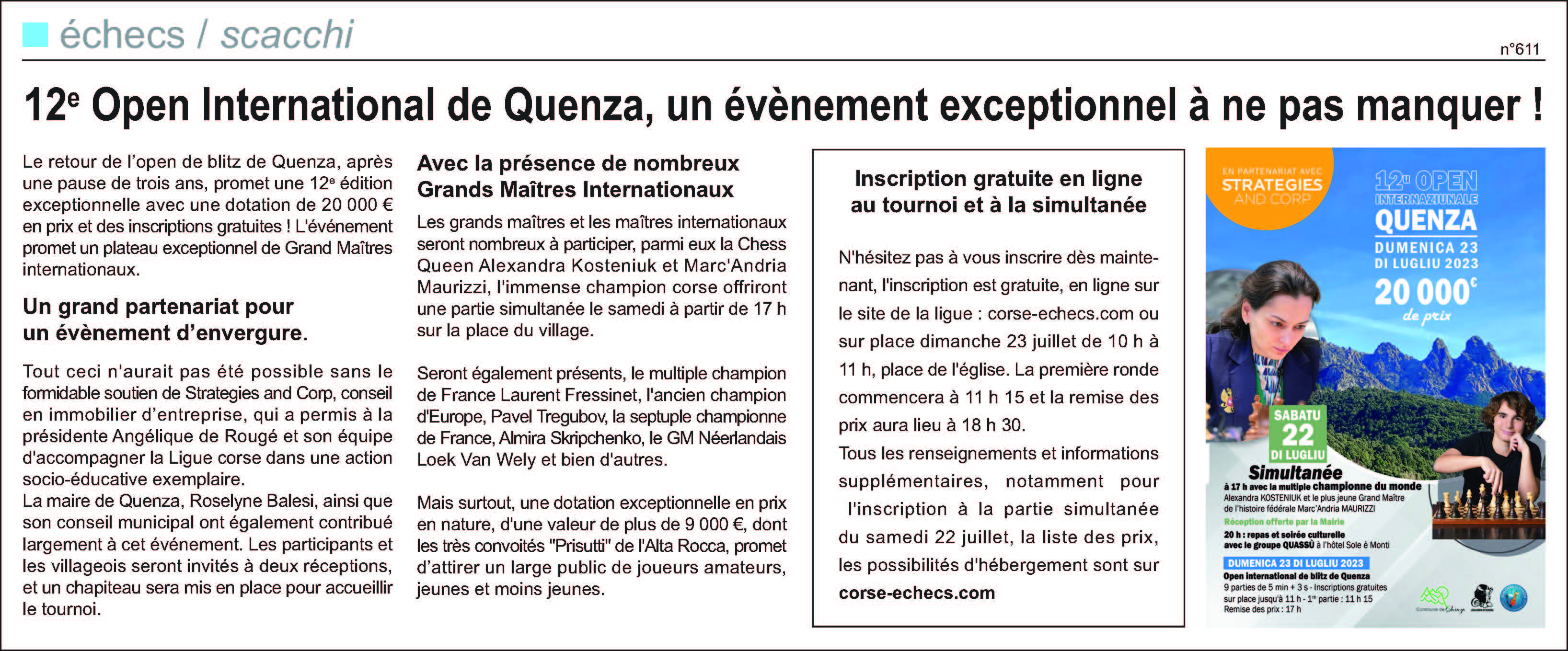 Corse-Matin du 9 juillet 2023