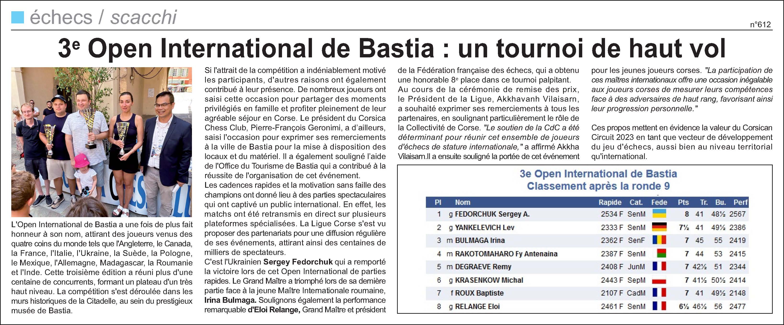 Corse-Matin du 16 juillet 2023