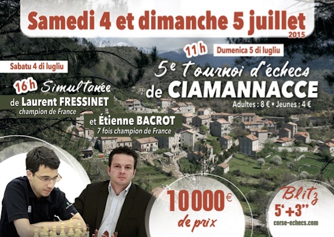 Fressinet et Bacrot expéditifs lors de la simultanée de Ciamannacce
