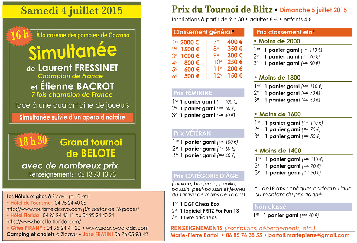 Fressinet et Bacrot expéditifs lors de la simultanée de Ciamannacce
