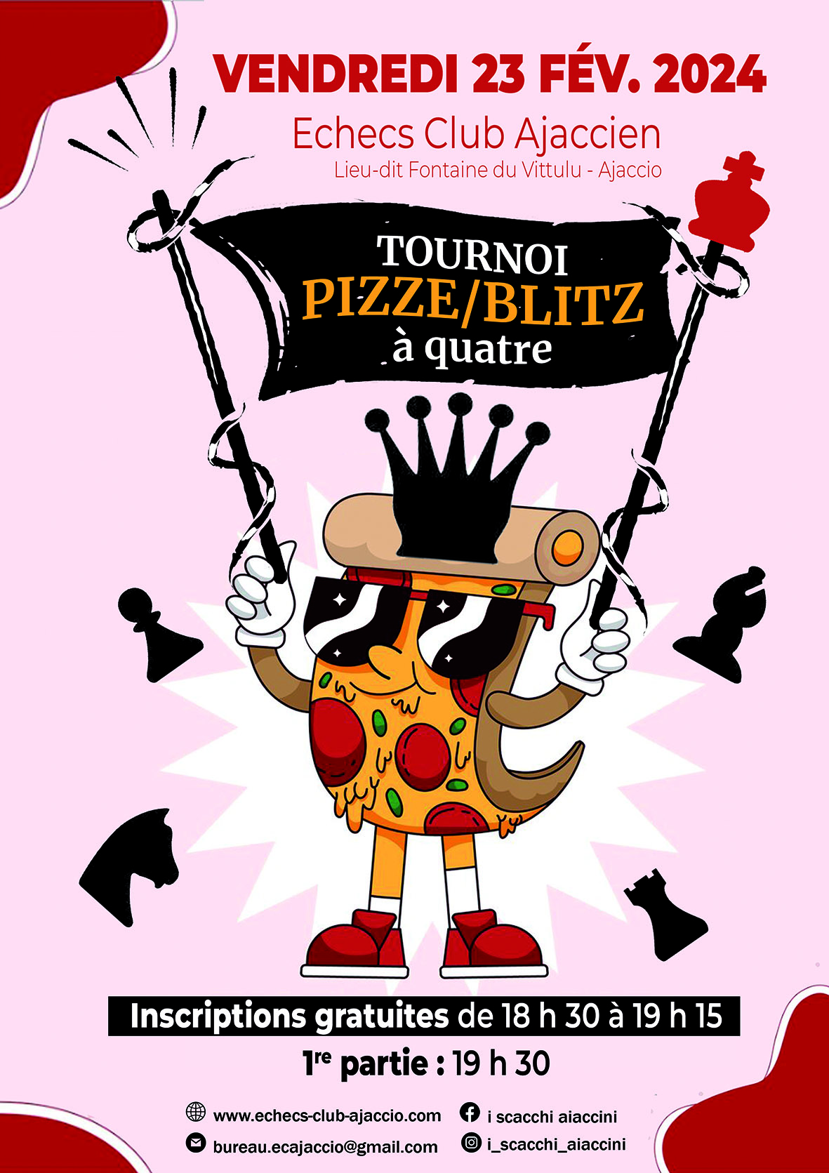 Aiacciu : Soirée Blitz à 4 et Pizze ! - 23 février 2024