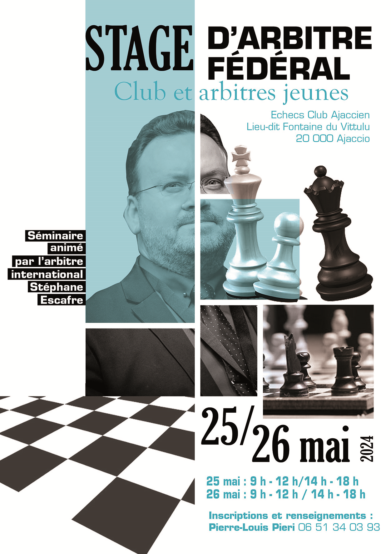 Stage d'arbitre fédéral club et arbitre jeune - 25 & 26 mai 2024
