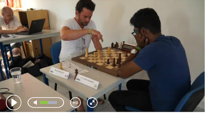 Belle victoire d'Etienne Bacrot lors de la 6e ronde