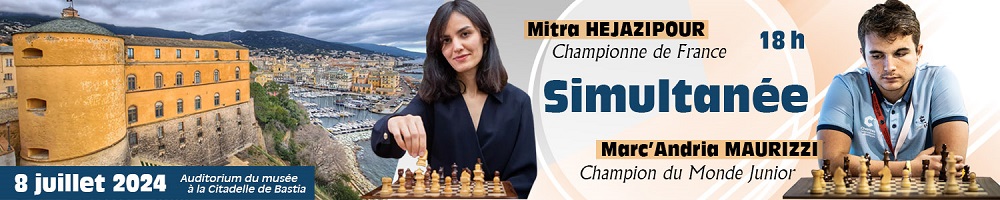 Mitra Hejazipour et Marc'Andria Maurizzi en parties simultanées lundi à Bastia