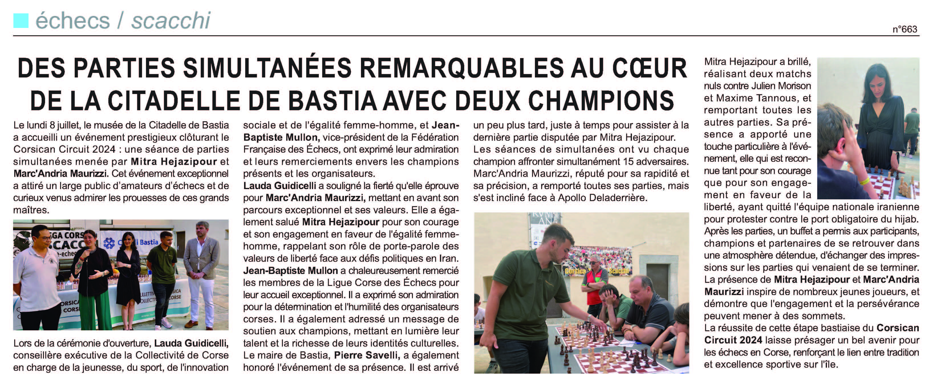 Corse-Matin du 14 juillet 2024