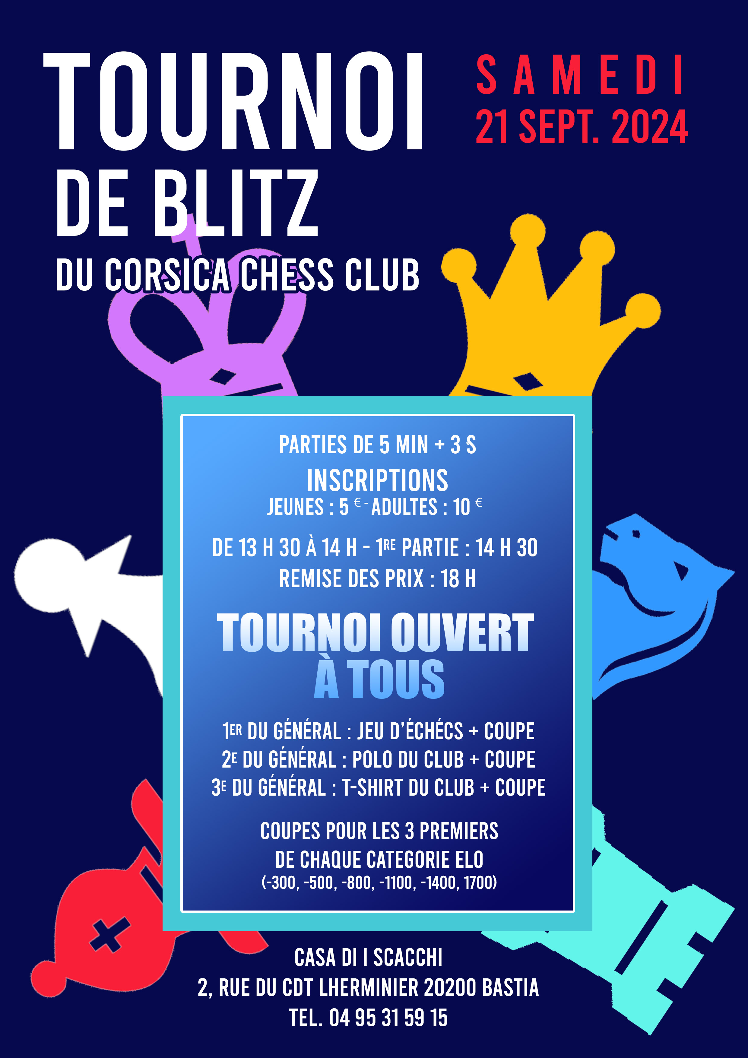 Pierre-Joseph Bonelli-Maestracci s'impose au premier Blitz de la saison du Corsica Chess Club Pierre-Joseph Bonelli-Maestracci s'impose au premier Blitz de la saison du Corsica Chess Club