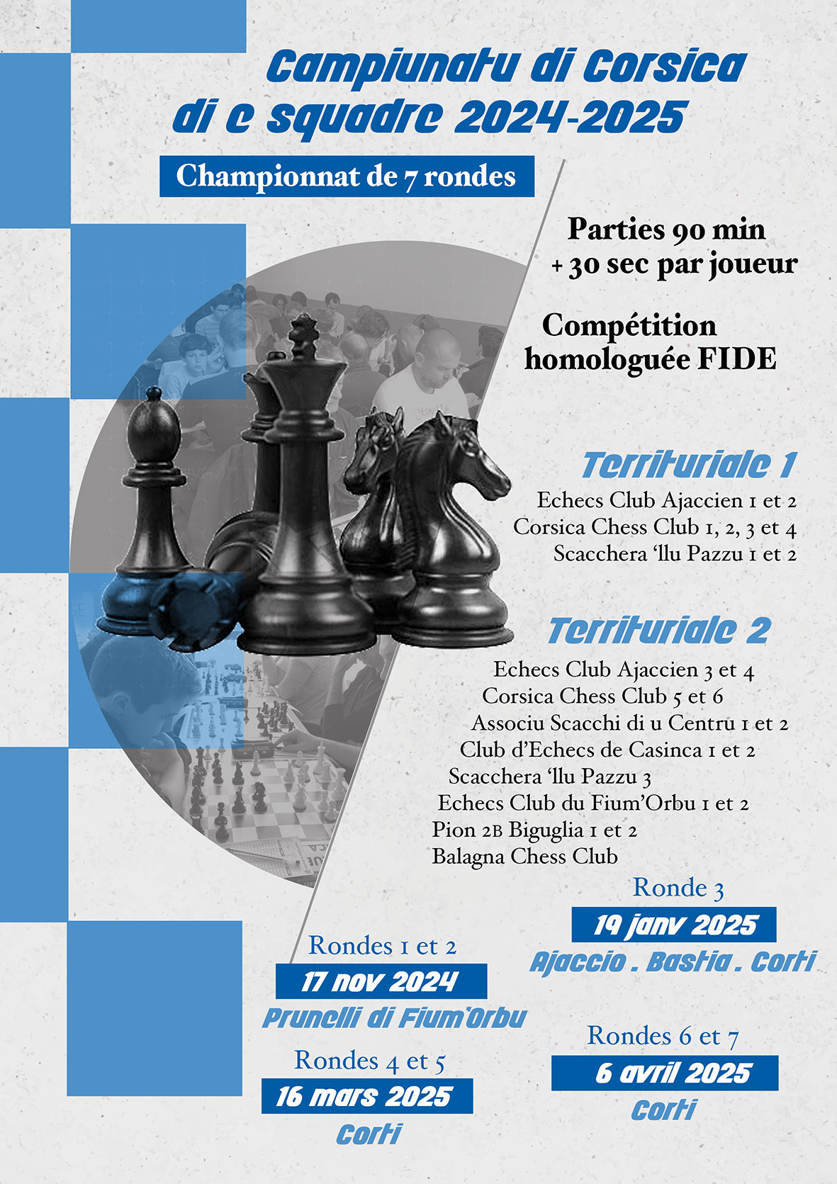 Dernière ligne droite pour les championnats de Corse par équipes ! - Corti - 13/04/2025 Dernière ligne droite pour les championnats de Corse par équipes ! - Corti - 13/04/2025