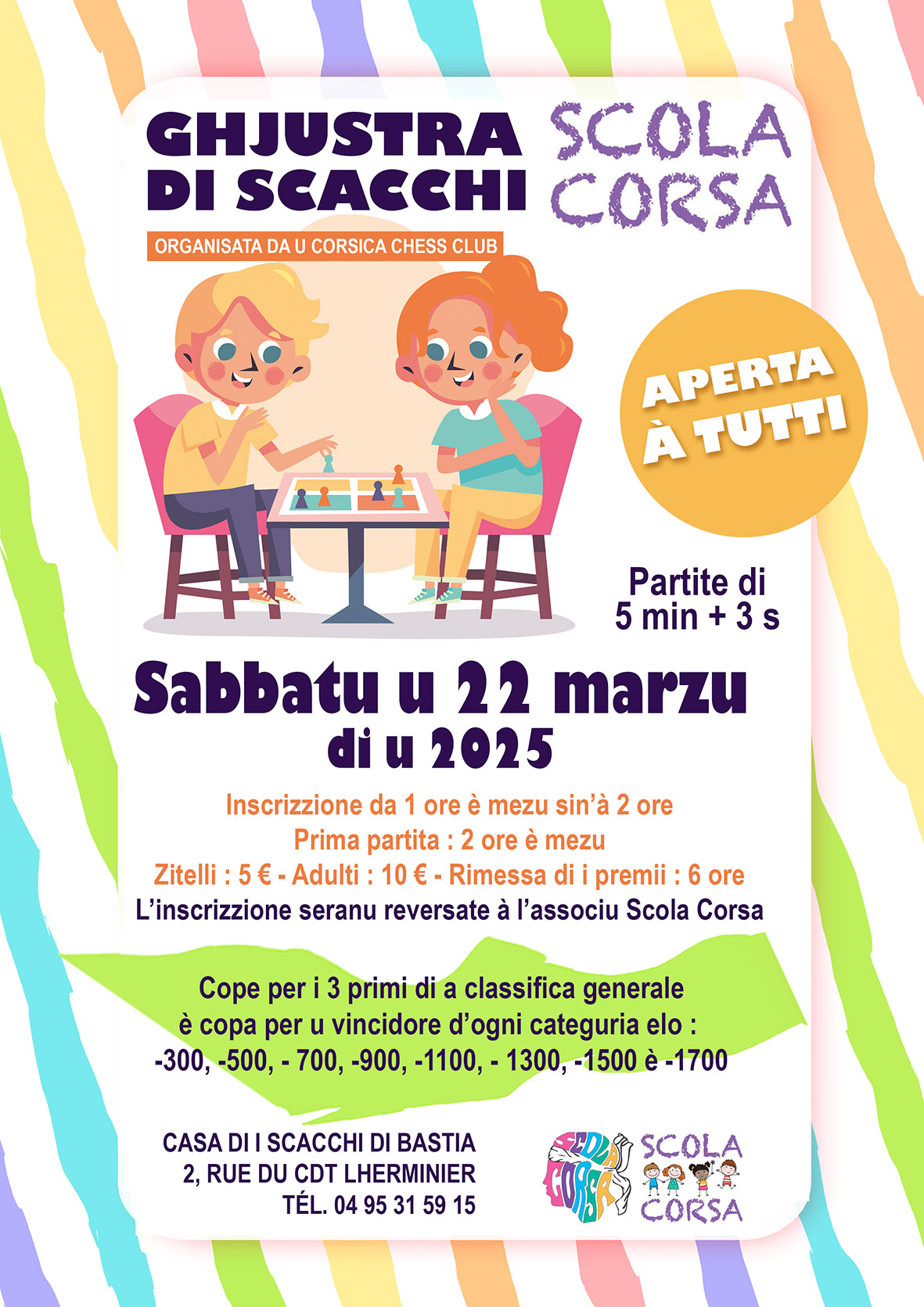 Una ghjurnata d’amicizia, di scacchi è di sustegnu à a lingua corsa !