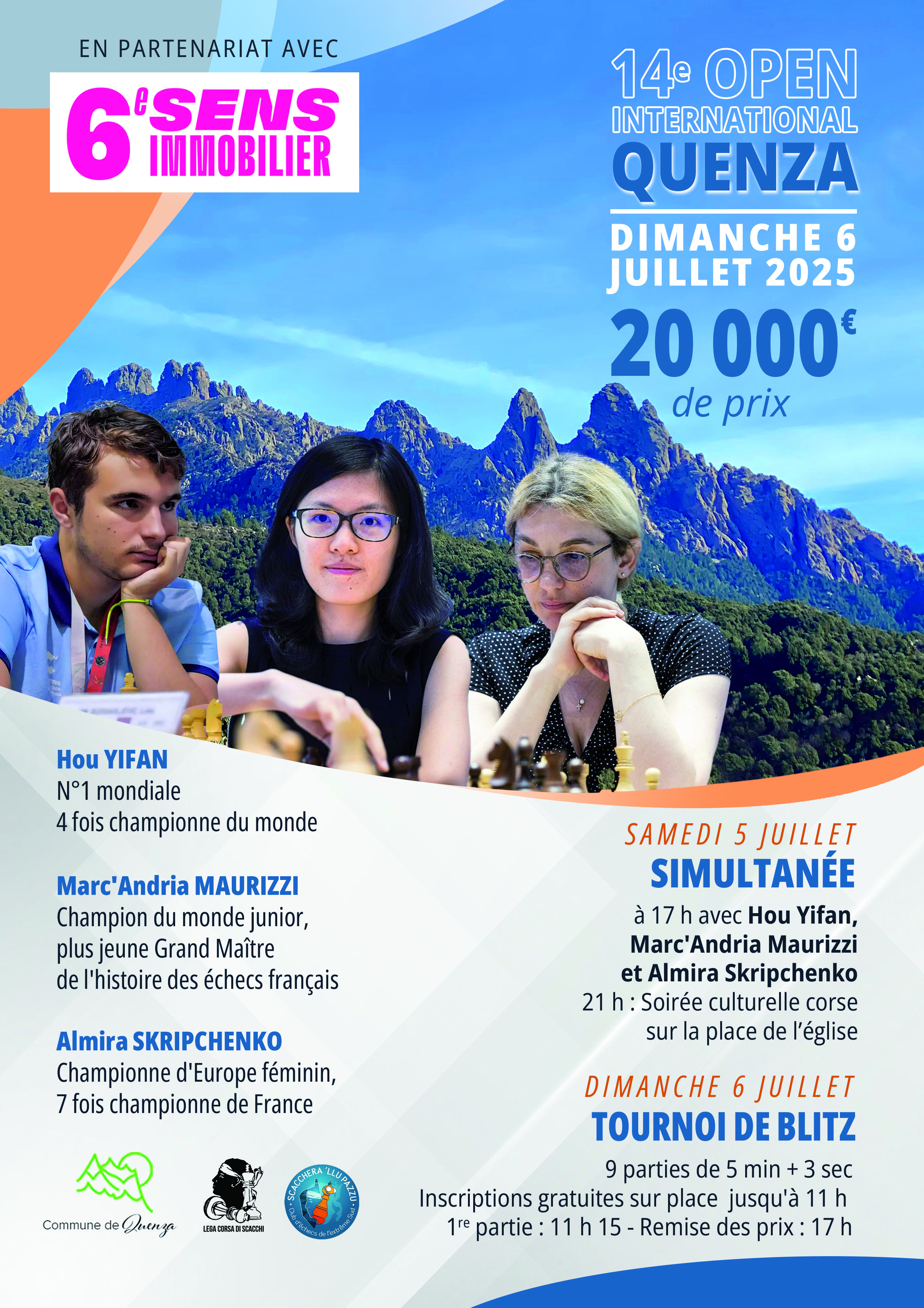 14e Open International de blitz de Quenza - 5 & 6/07/2025