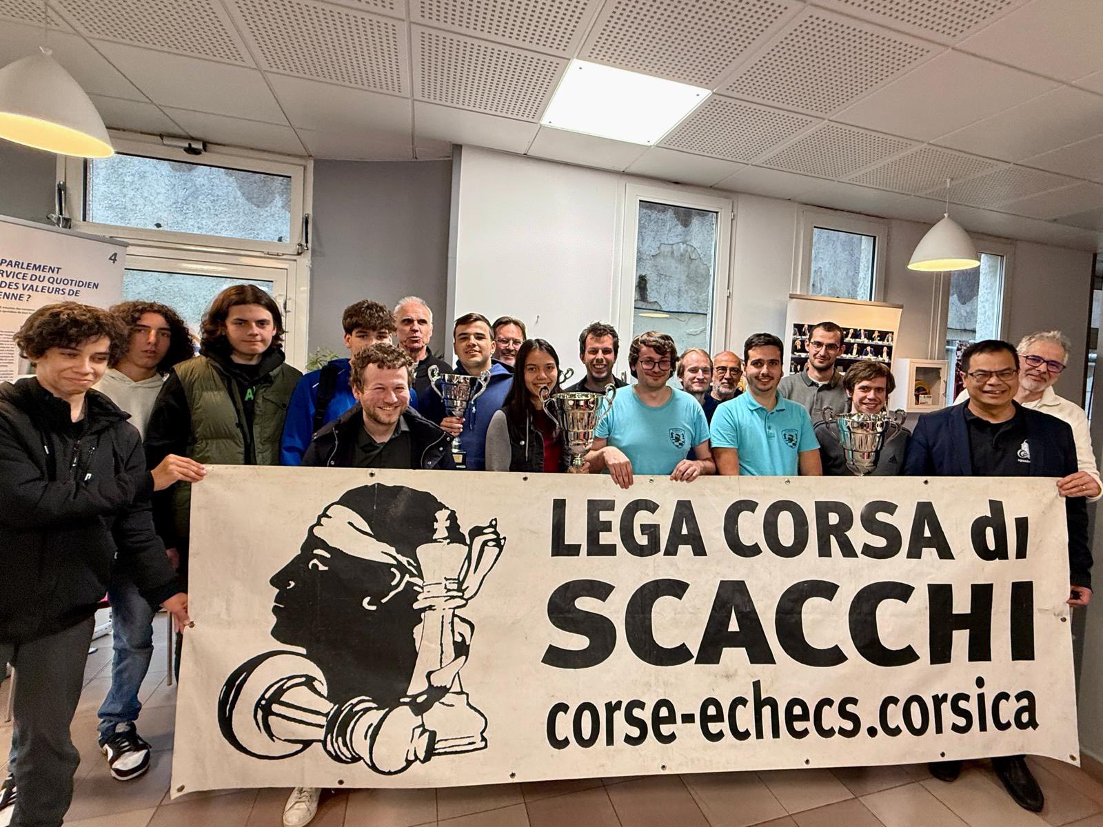 Corsica Chess Club 2 et Balagna Chess Club sacrés champions de Corse par équipes !