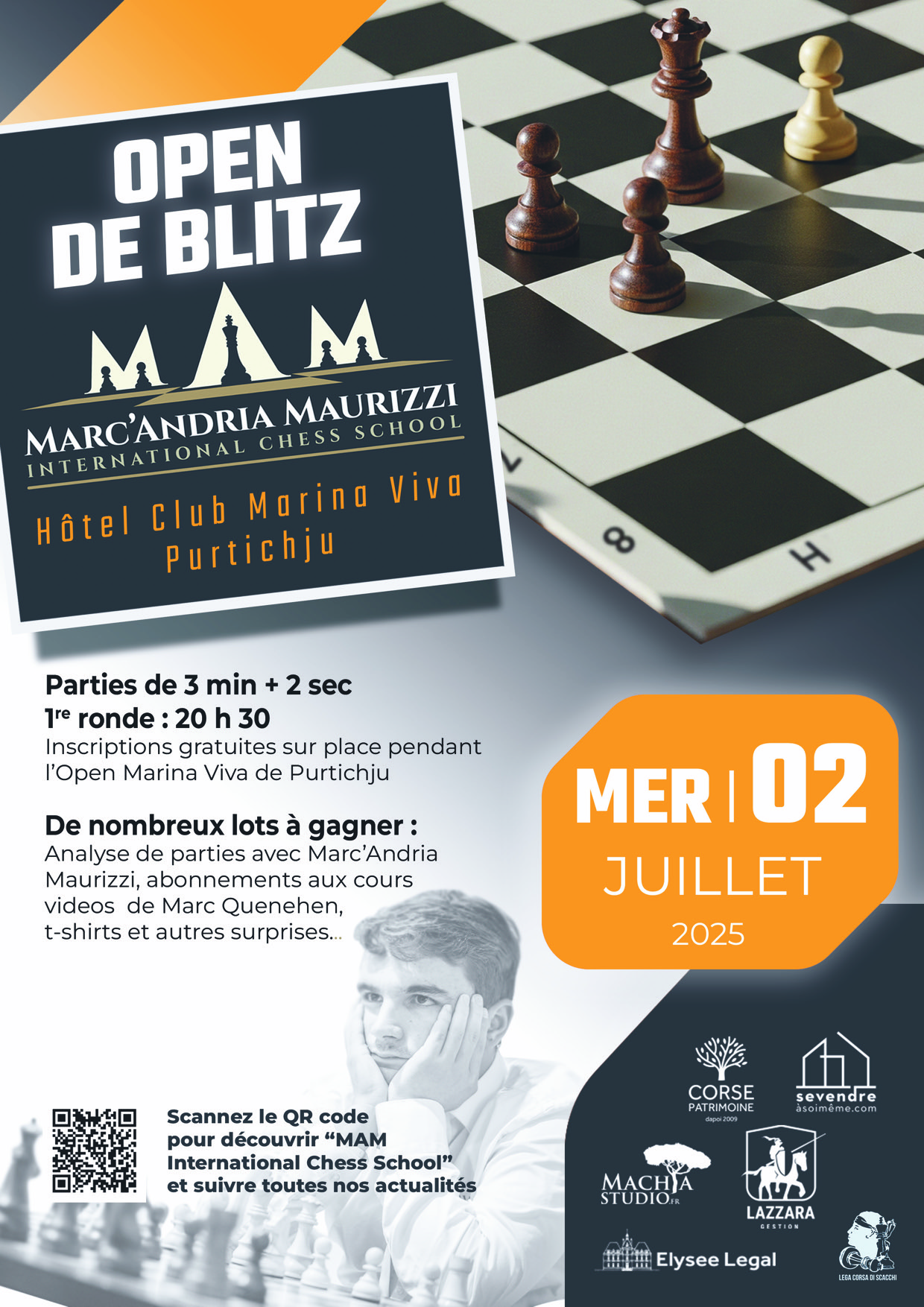 Top départ ce samedi à Purtichju pour l’Open International d’Échecs Marina Viva !